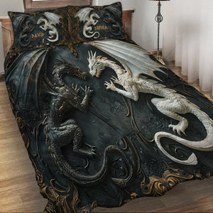 Love Dragons - Personalized Dragon Quilt Set