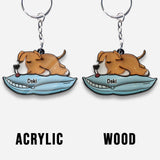 I Love My Dogs - Personalized Dog Keychain