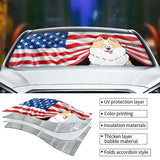 Funny Dog 4th Of July - Personalized Dog Car Sunshade