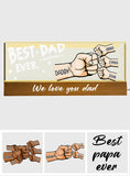 Daddy's Team Unbreakable Bond Best Dad Ever - Personalized Father Custom LED Night Light