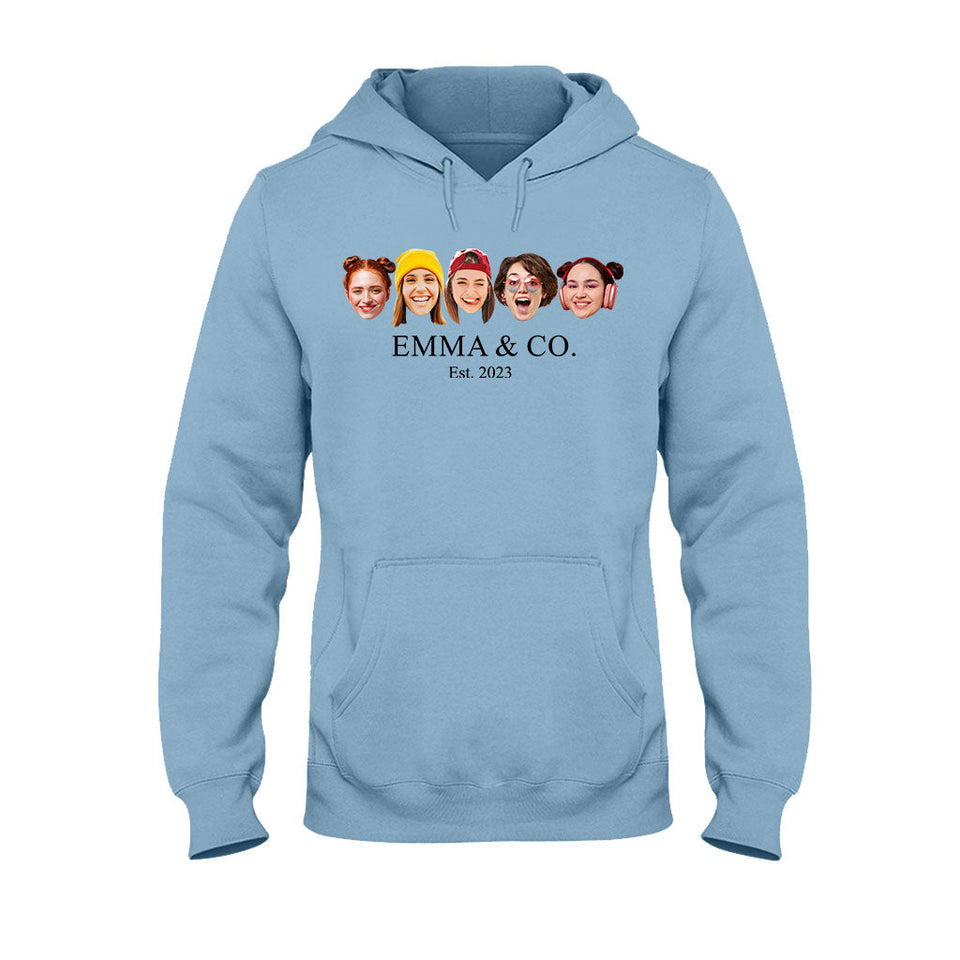 Besties & Co. Face Custom - Personalized Bestie T-shirt And Hoodie