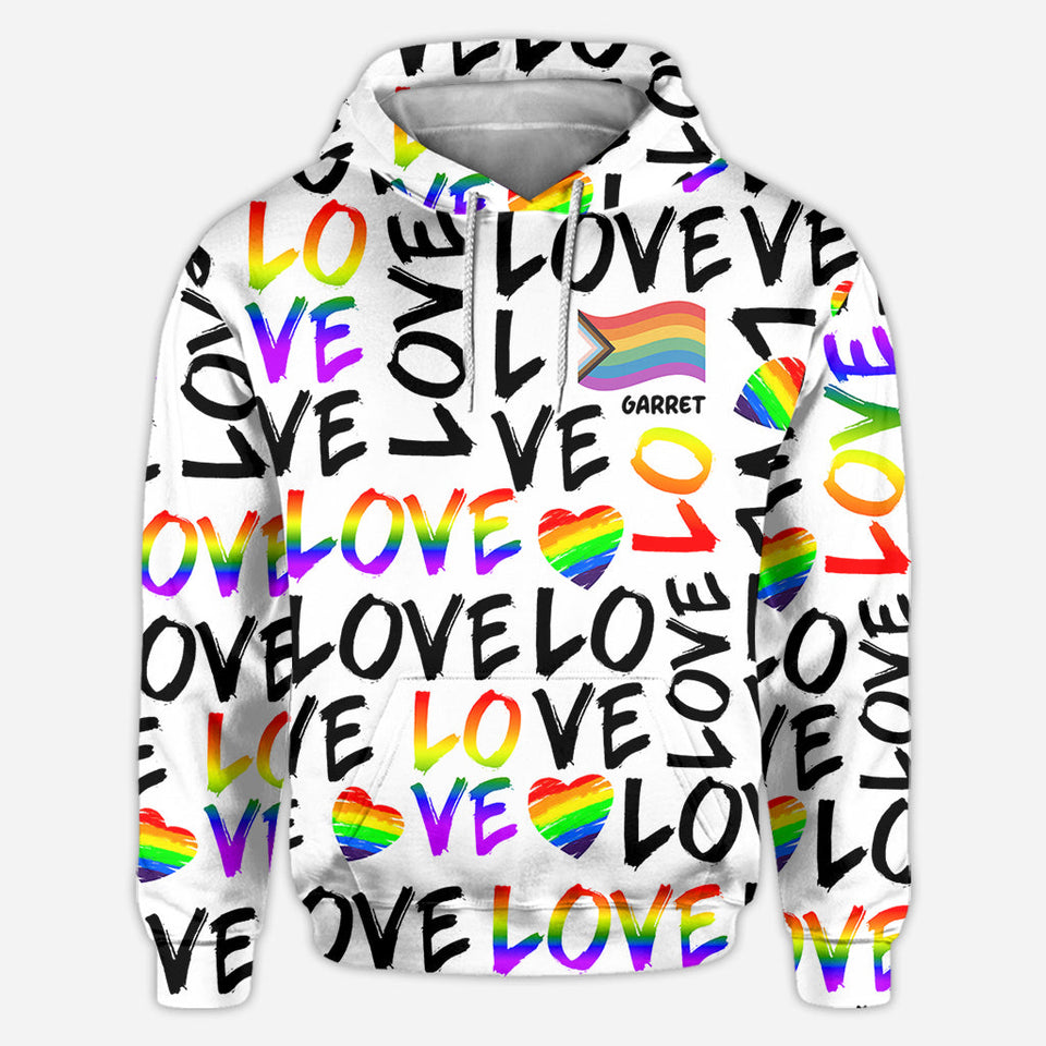Love is Love - Personalized LGBT Support All Over Shirt