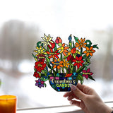 Grandma's Garden - Personalized Grandma Window Hanging Suncatcher Ornament