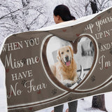When You Miss Me - Personalized Dog Hooded Blanket
