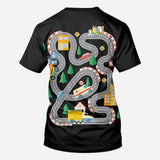 Road On The Back Massage Game T-shirt - Personalized Father All Over Shirt
