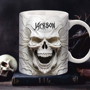 Beautiful White Skeleton - Personalized Skull Mug