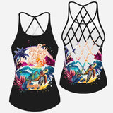 Salty Lil' Beach - Personalized Turtle Cross Tank Top