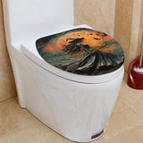 Beautiful Witch Witch Bathroom Curtain & Mats Set