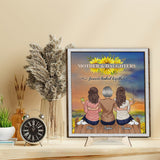 Mother And Daughters - Personalized Mother 2 Layered Wood Sign / Wood Plaque