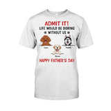 Happy Father's Day To The Best Dog Dad - Personalized Father T-shirt And Hoodie