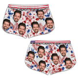 Face Customized Tropical Flag - Personalized Couple Men Shorts and Women Shorts