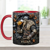 Viking Warrior Drinking Legend Raise Your Horn - Personalized Viking Accent Mug