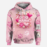 Dog Cat Mama Fur Mom 3D Pink Heart - Personalized Dog All Over Shirt