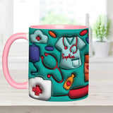 Puffy Nurse Mug - Personalized Nurse Accent Mug