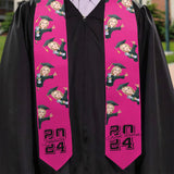 Caricature Funny Character - Personalized Graduation Graduation Stole