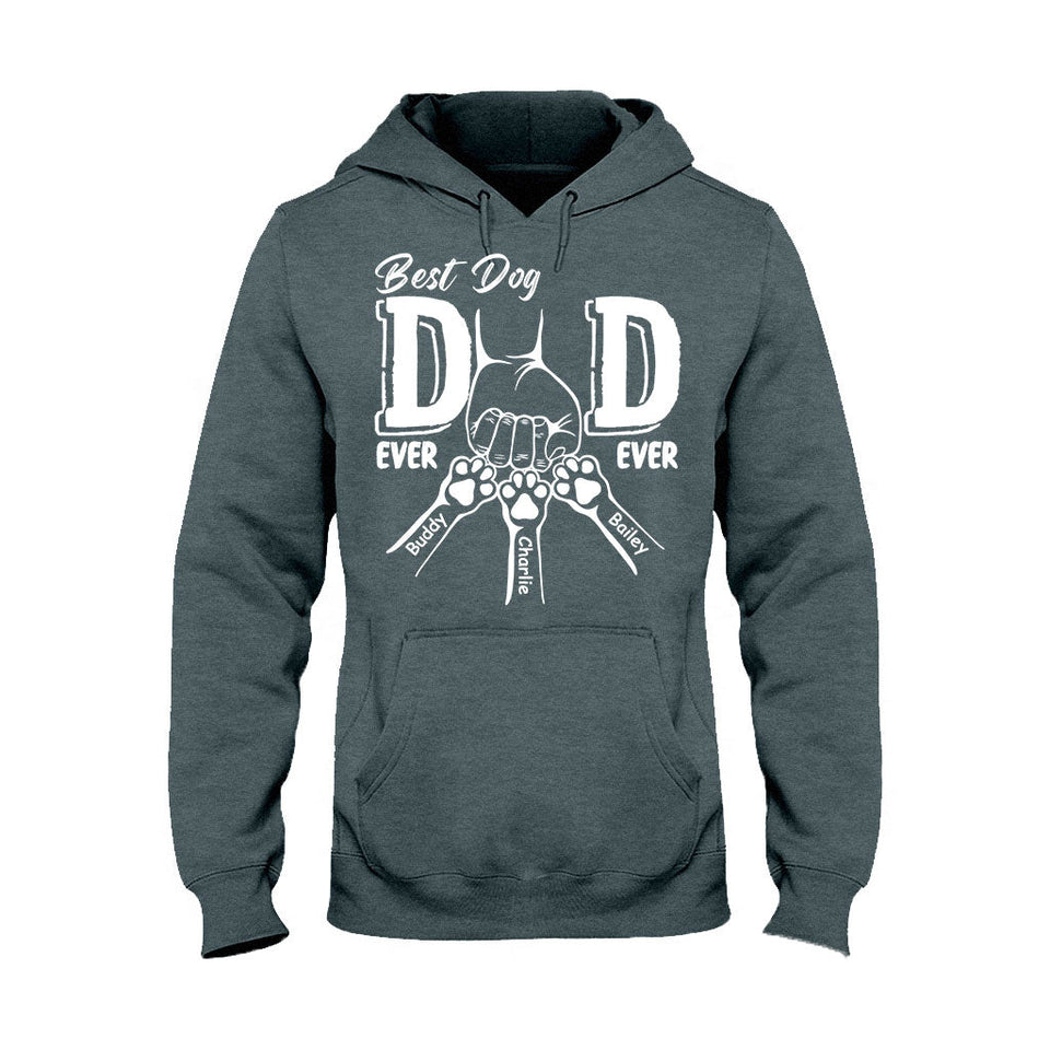 Best Dog Dad Ever - Personalized Dog T-shirt And Hoodie