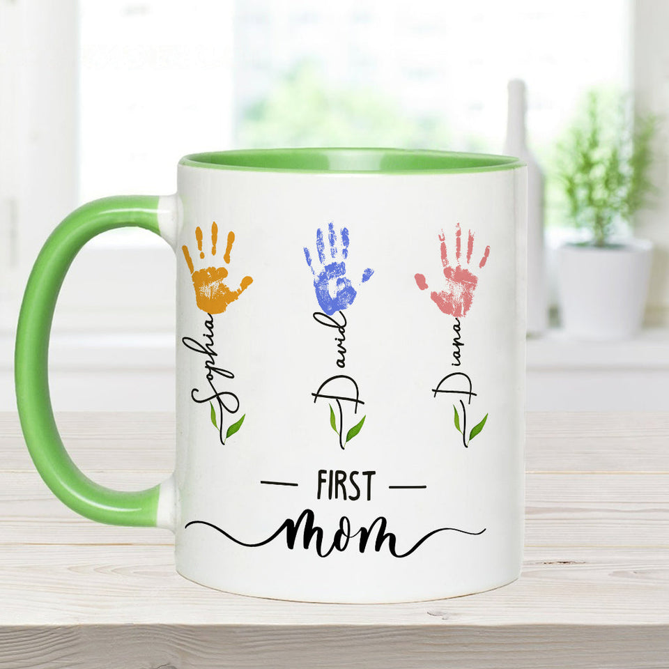 First Mom Now Grandma - Personalized Mother Accent Mug