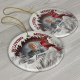 Always In My Heart - Personalized Memorial Ceramic Circle Ornament