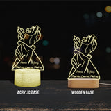 Trust Me Love Me - Personalized Couple Shaped Plaque Light Base