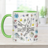 Holding Hands Grandma Mom Nana - Personalized Grandma Accent Mug