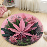 Pink In My Area - Personalized Weed Round Rug