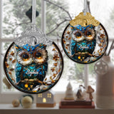 Charming Owl - Personalized Owl Vintage Ornament