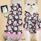 Halloween Cute Ghost Dog Cat - Personalized Dog Pet Hoodie