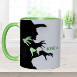 Halloween Witch Shadow - Personalized Witch Accent Mug