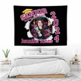 Senior Class Of 2024 Torn Pattern - Personalized Graduation Wall Tapestry