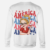 American Girly - Personalized Independence Day/ 4th of July All Over Shirt