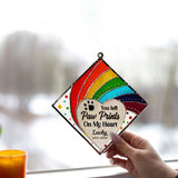 Rainbow Bridge Cat Dog Memorial - Personalized Dog Window Hanging Suncatcher Ornament