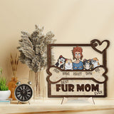 Best Fur Mom Dad Ever - Personalized Dog 2 Layered Wood Sign / Wood Plaque