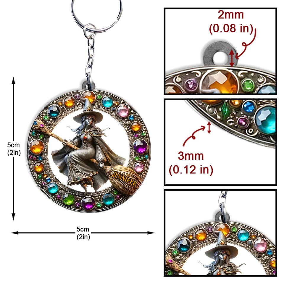 Beautiful Witch - Personalized Witch Keychain