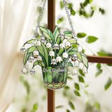 Lily Of The Valley Nana Mom Great Grandma - Personalized Grandma Window Hanging Suncatcher Ornament