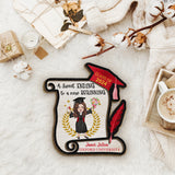 A Sweet Ending To A New Begining - Personalized Graduation 2 Layered Wood Sign / Wood Plaque