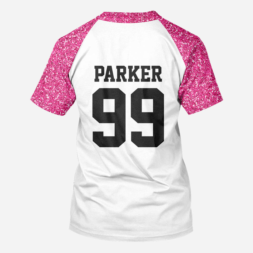 Football Mom Croquette - Personalized Football All Over Shirt