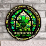 Irish Blessing - Personalized Saint Patrick's Day Round Wood Sign