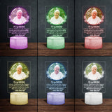 For My Any Title In Heaven I Hide My Tears When I Say Your Name - Personalized Mother Shaped Plaque Light Base