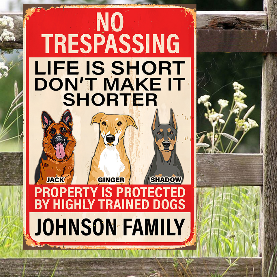 Life Is Short - Personalized Dog Rectangle Metal Sign
