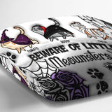 Beware Of Little Meownsters - Personalized Cat Throw Pillow