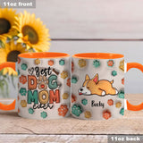 Best Dog Mom Ever - Personalized Dog Accent Mug