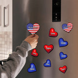 Grandma & Grandkids Puff Heart Flag - Personalized Grandma Magnet