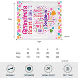 Grandma's Heart - Personalized Grandma Blanket