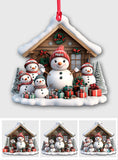 Any Title Cute Snowman Ornament - Personalized Grandma Ornament