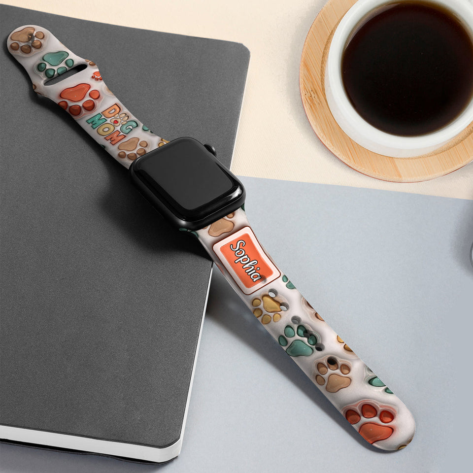 Best Dog Mom Cat Dad Ever - Personalized Dog Apple Watch Band