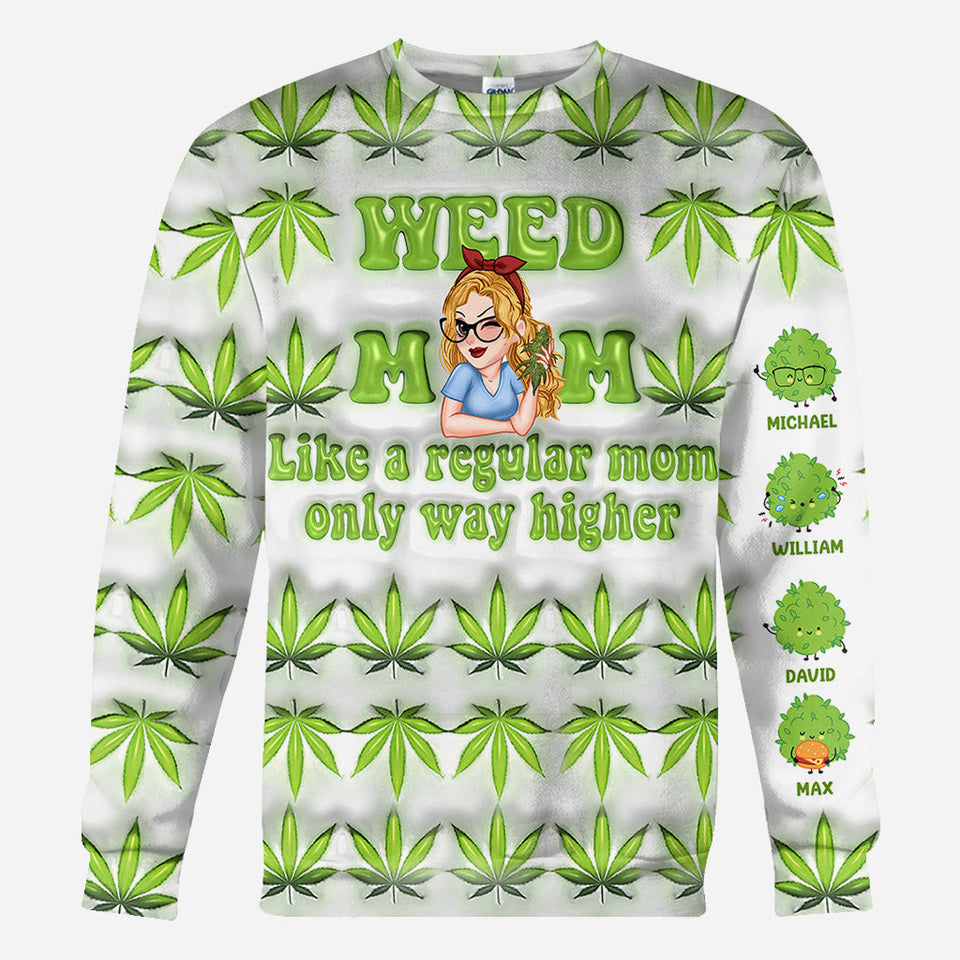 Like A Regular Mom - Personalized Mother All Over Shirt