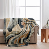 Just A Girl Who Loves Horses - Personalized Horse Blanket
