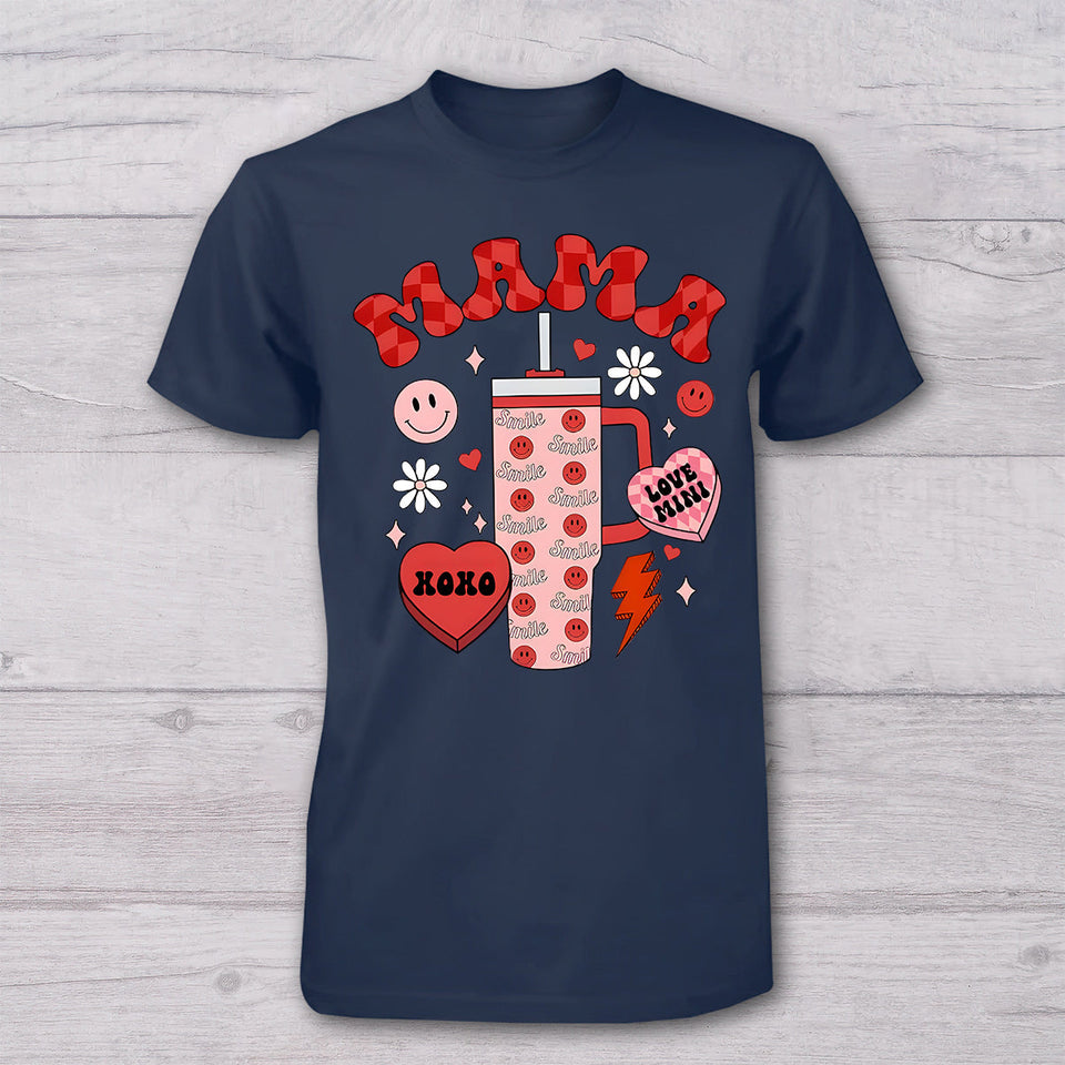 Mama And Mini - Personalized Mother T-shirt And Baby Onesie