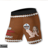 Eat Sleep Football You Repeat - Personalized Football Men’s Boxer Briefs