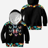 Mom Butterfly Colorful Stained Glass Pattern - Personalized Mother All Over Shirt